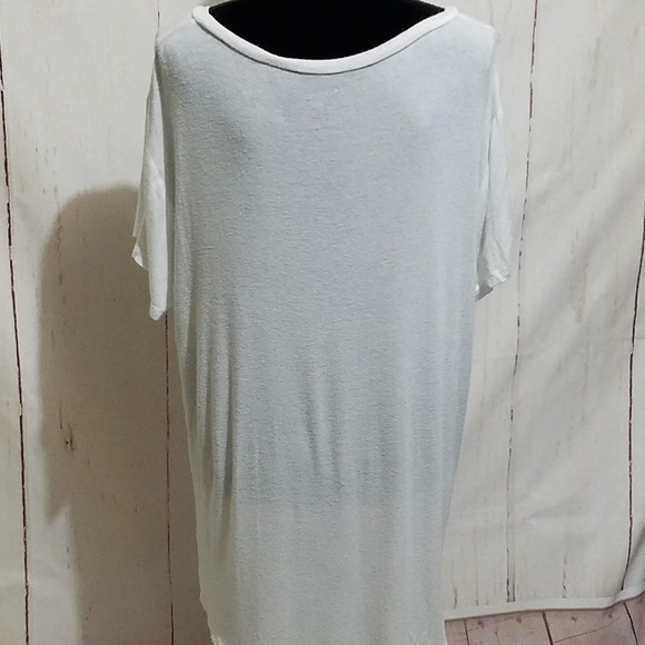 🛍 Fifth Sun Oversized Skull Scoop Neck Tee L - Picture 4 of 5